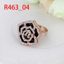 jewelry 18k GP white edge black rings ring463 ELY