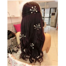 6Pcs Bridal Hair Pins Bridesmaid Pearl Flower Wedding Headpiece Party Hair Pins Hairpin Headpieces Hair Accessories ELY