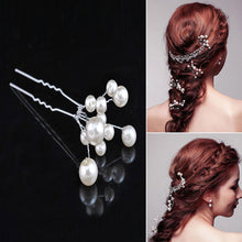 6Pcs Bridal Hair Pins Bridesmaid Pearl Flower Wedding Headpiece Party Hair Pins Hairpin Headpieces Hair Accessories ELY