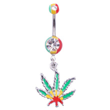 Belly Button Rings Flattering Decoration Maple Leaf Pendant Girl Belly Piercing Body Jewelry Piercing Nombril Pendant ELY