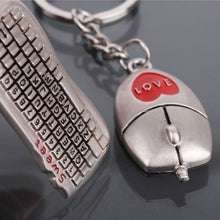 Lovers Keychain Buckle Gifts Couples Key Chain Ring Keyboard/Mouse Love Gift for Valentines day 1STL ELY