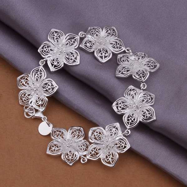 Sterling 925 Silver Bracelet925 Silver Jewelry Design Flower Bracelet317 ELY