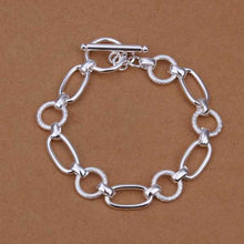 silver Braceletsilver plated JewelrySanding Circle To Bracelet322 ELY