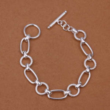 silver Braceletsilver plated JewelrySanding Circle To Bracelet322 ELY