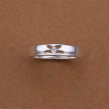 silver ringsilver plated jewelry ringSided Smooth inlaid stone Rings 244 ELY