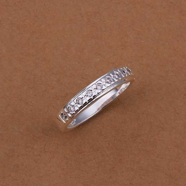 silver ringsilver plated jewelry ringinlaid stone Rings Nickle Free 239 ELY