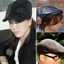 Men Women Flat Cap Visor Cap Beret Flat Leather Cap 1STL ELY