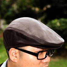 Men Women Flat Cap Visor Cap Beret Flat Leather Cap 1STL ELY