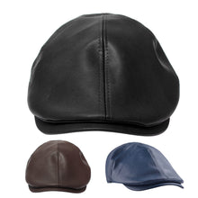Men Women Flat Cap Visor Cap Beret Flat Leather Cap 1STL ELY