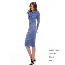 Shoulder Off Dress Blue Women Vestidos Long Sleeve Knitting Sexy Dress Vestido De Festa Bodycon Slim Dress ELY