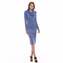 Shoulder Off Dress Blue Women Vestidos Long Sleeve Knitting Sexy Dress Vestido De Festa Bodycon Slim Dress ELY