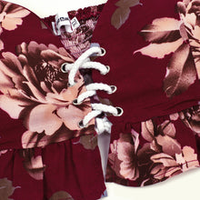 Two Pieces Set Floral Print Women Bohemia Jumpsuit Rompers Fitness Short Playsuits Spaghetti Strap Backless Jumpsuits ELY