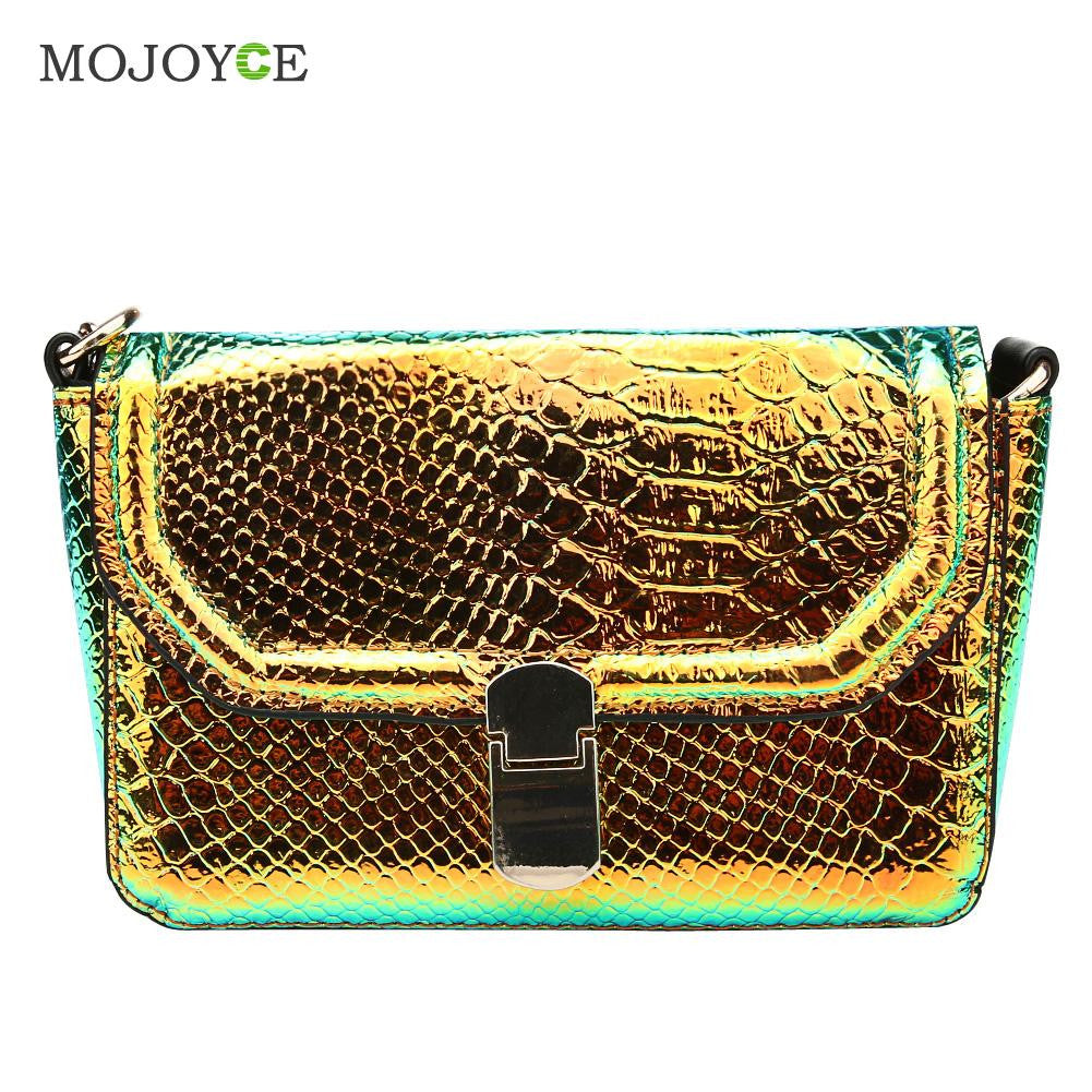 Vintage Chain Women Leather Handbags Crossbody Satchel Women Messenger Bags Serpentine Pattern Women Bags Bolsa Feminina ELY