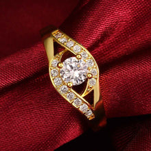 18K Gold Plated zircon jewelry insets Lips ring anillos lord of the ringsSKGR 8 ELY