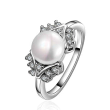 bijuterias wedding ring crystal simulated pearl charms jewellry womens rings NPLR 15 ELY