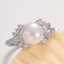 bijuterias wedding ring crystal simulated pearl charms jewellry womens rings NPLR 15 ELY