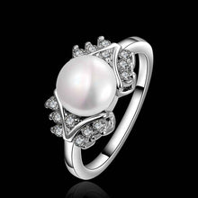 bijuterias wedding ring crystal simulated pearl charms jewellry womens rings NPLR 15 ELY