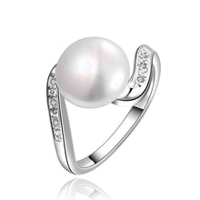 bijuterias wedding ring simulated pearl crystal charms jewellry womens rings NPLR 16 ELY