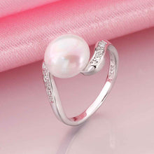 bijuterias wedding ring simulated pearl crystal charms jewellry womens rings NPLR 16 ELY