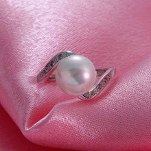 bijuterias wedding ring simulated pearl crystal charms jewellry womens rings NPLR 16 ELY