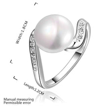 bijuterias wedding ring simulated pearl crystal charms jewellry womens rings NPLR 16 ELY