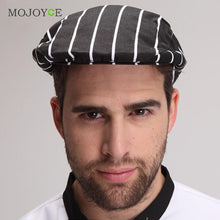 el Restauran Cloth Plaid Striped Plain Chef Cook Hat Party Uniform Beret Plaid Striped Plain Kitchen Cooking Hat ELY