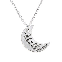 I Love You To The MoonBack Commemorate Festival Valentine's Day Necklace Jewelry for Lover's Gift 1STL ELY