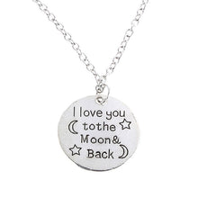 I Love You To The MoonBack Commemorate Festival Valentine's Day Necklace Jewelry for Lover's Gift 1STL ELY