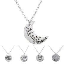 I Love You To The MoonBack Commemorate Festival Valentine's Day Necklace Jewelry for Lover's Gift 1STL ELY