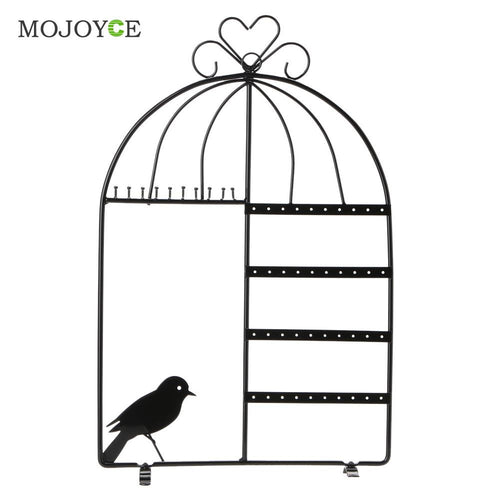 Iron Wall Jewelry Earring Organizer Hanging Holder Necklace Display Stand Rack ELY