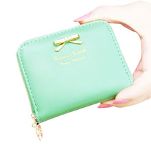 Korea Faux Leather Women Wallets Multi-Cards Position Short Zipper Purse Wallet Card Holder Handbag Day Clutches ELY