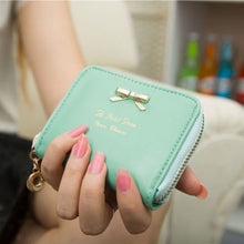 Korea Faux Leather Women Wallets Multi-Cards Position Short Zipper Purse Wallet Card Holder Handbag Day Clutches ELY