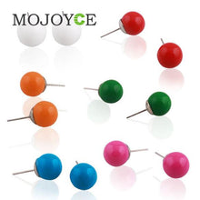 Korean Style 5x Cute Colors Studs Ball Sweet Earrings 1STL ELY