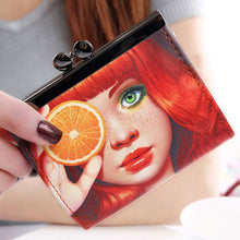Korean Women Girl Graffiti Printed Purse Printing Crown Wallet Card Holder PU Leather Cartoon Wallet Purse Clutch 1STL ELY