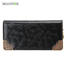 Kuxury Fasion Women Long Size Wallet PU Leather Bling Pattern Zipper Credit Purse Clucth Women Leather Handbag Bolsa Feminina ELY
