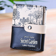 Lady Short Leather Wallet Button Clutch Checkbook Card Holder Purse Candy Colors Printing Women Gifts Purse Card Holder Carteira ELY