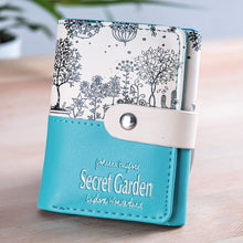 Lady Short Leather Wallet Button Clutch Checkbook Card Holder Purse Candy Colors Printing Women Gifts Purse Card Holder Carteira ELY