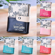 Lady Short Leather Wallet Button Clutch Checkbook Card Holder Purse Candy Colors Printing Women Gifts Purse Card Holder Carteira ELY