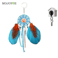 Lake Blue Dream with Feather Dreamcather Keyring Wall Hanging Decoration Key Chain Gift 1STL ELY