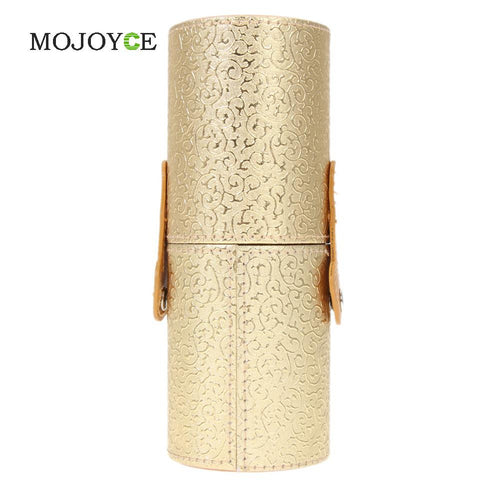 Leather Cosmetic Case Storage Makeup Bags Organizer Brush Tube Holder Cup 1STL ELY