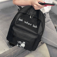 Letter Printing Canvas Backpack Women Korean Shoulder Bag Rucksack Bolsa Travel Satchel Preppy Style School Bag Mochila Feminina ELY