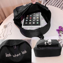 Letter Printing Canvas Backpack Women Korean Shoulder Bag Rucksack Bolsa Travel Satchel Preppy Style School Bag Mochila Feminina ELY