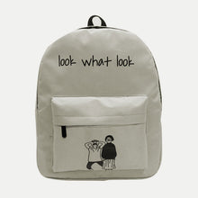 Letter Printing Canvas Backpack Women Korean Shoulder Bag Rucksack Bolsa Travel Satchel Preppy Style School Bag Mochila Feminina ELY