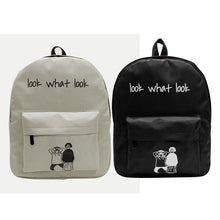 Letter Printing Canvas Backpack Women Korean Shoulder Bag Rucksack Bolsa Travel Satchel Preppy Style School Bag Mochila Feminina ELY