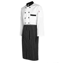 Long Sleeve Kitchen Cooker Working Uniform Chef Waiter Waitress Coat Double Breast Waiter Waitress Suit 1STL ELY