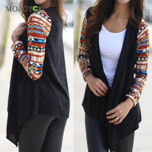 Long Sleeve Knitted Women Cardigan Loose Oversize Sweater Outwear Coat Ptrinting Poncho Cardigan Women Christmas Sweater ELY