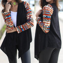 Long Sleeve Knitted Women Cardigan Loose Oversize Sweater Outwear Coat Ptrinting Poncho Cardigan Women Christmas Sweater ELY