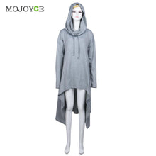 Long Style Women Pullover Hoodies Loose Sweatershirt Women Coat Jumper Rib Fabric Gray Hoodies Women Plus Size ELY