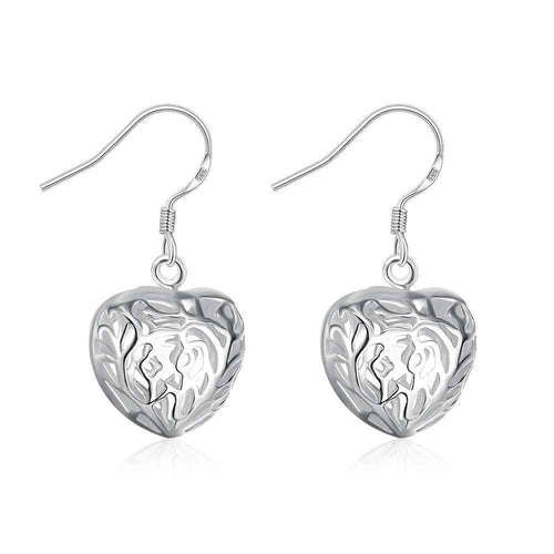 925 silver earing 925 silver jewelry Small Solid Heart earting 21 ELY