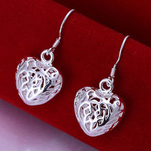 925 silver earing 925 silver jewelry Small Solid Heart earting 21 ELY